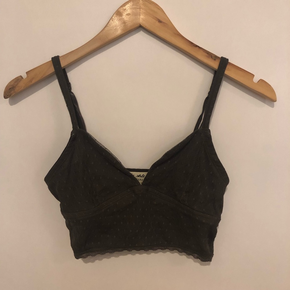 Gray lace bralette